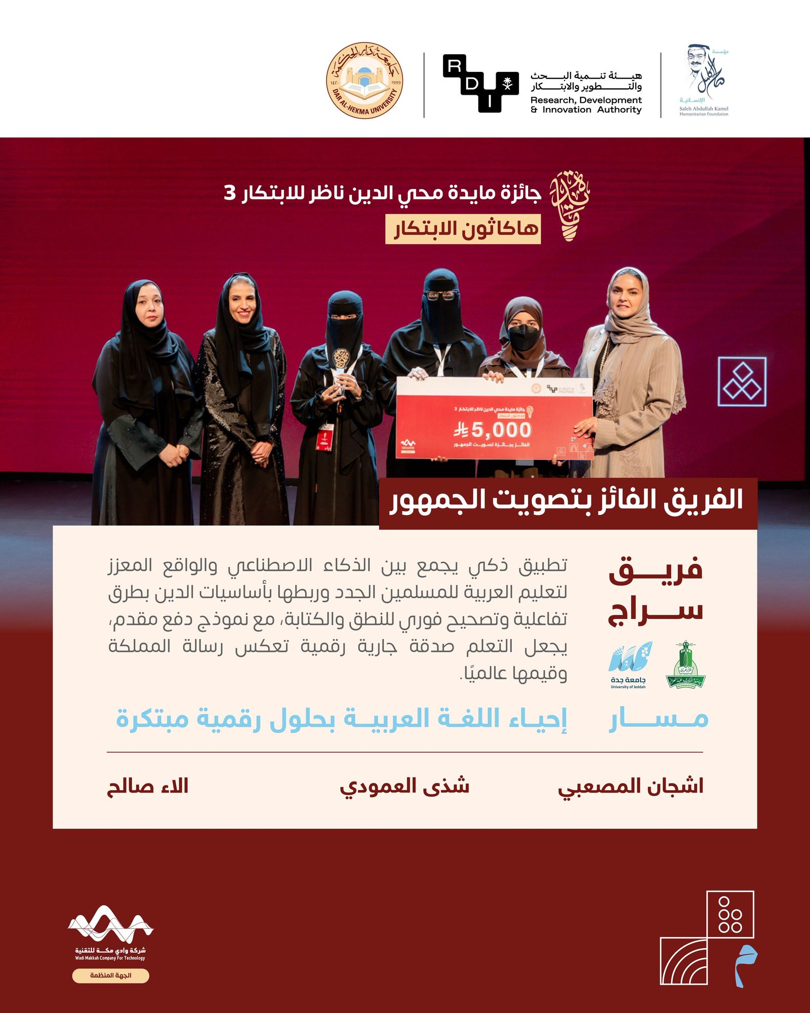 الفريق الفائز بجائزة تصويت الجمهور